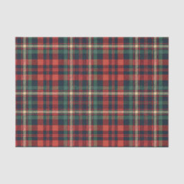 Traditioneel rood en groen Schotse tartan ruitjesp Tissuepapier