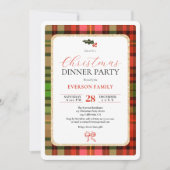 Traditioneel rood feestelijk kerstfeest kaart (Voorkant)