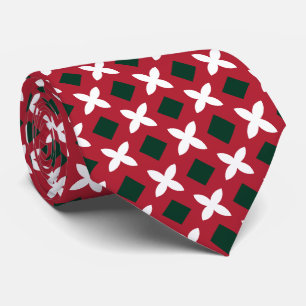 Traditioneel rood groen en wit kerstpatroon stropdas