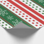Traditioneel rood groen kerstcadeaupapier cadeaupapier (Hoek)