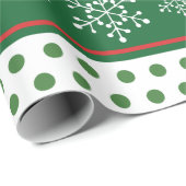 Traditioneel rood groen kerstcadeaupapier cadeaupapier (Rol Hoek)