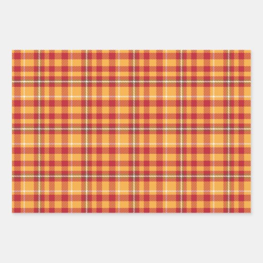 Traditioneel rood groen Sinaasappel twill plakpatr Inpakpapier Vel (Voorkant 3)