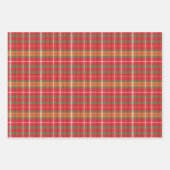 Traditioneel rood groen Sinaasappel twill plakpatr Inpakpapier Vel (Voorkant)