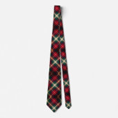 Traditioneel rood-groen tartan geruit stropdas (Voorkant)