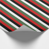 Traditioneel - rood/groen/zwart? Wit Cadeaupapier (Hoek)