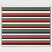 Traditioneel - rood/groen/zwart? Wit Cadeaupapier (Vlak)