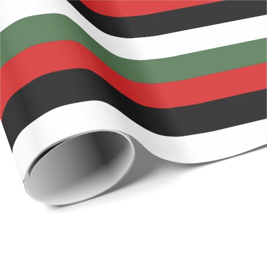 Traditioneel - rood/groen/zwart? Wit Cadeaupapier (Rol Hoek)