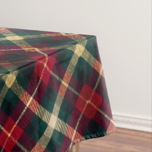 Traditioneel rood-groene tartan geruit patroon tafelkleed