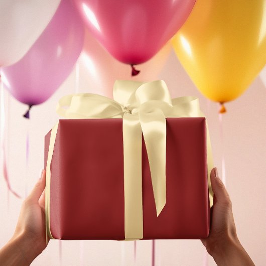 Traditioneel rood - inpakpapier Solid Roll