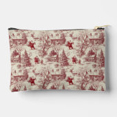 Traditioneel rood met crème toile de Jouy met Kers Etui (Achterkant)