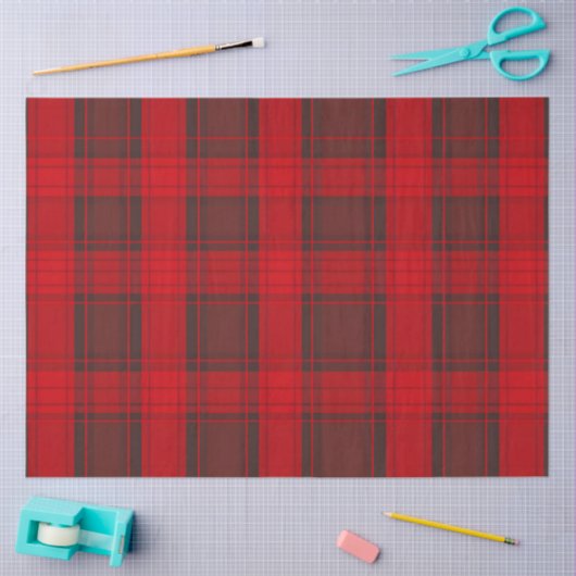 Traditioneel rood Plaid Tartan Modern Collectie Tissuepapier (Craft)