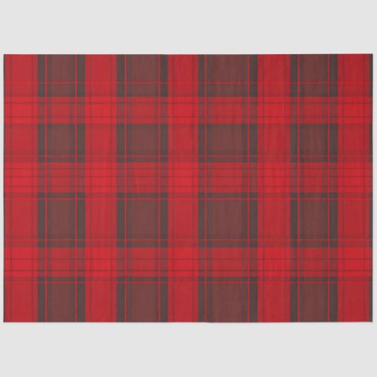 Traditioneel rood Plaid Tartan Modern Collectie Tissuepapier (Voorkant)