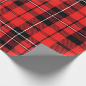 Traditioneel rood Plaid Tartan Populair Collectie Cadeaupapier (Hoek)