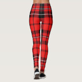 Traditioneel rood Plaid Tartan Populair Collectie Leggings (Achterkant)