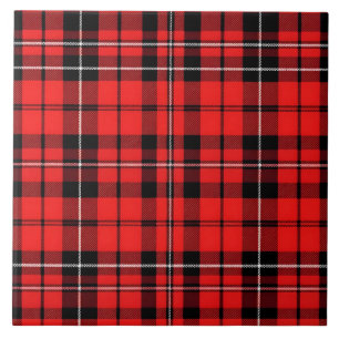 Traditioneel rood Plaid Tartan Populair Collectie Tegeltje
