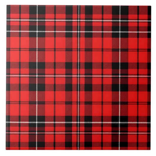 Traditioneel rood Plaid Tartan Populair Collectie Tegeltje (Voorkant)