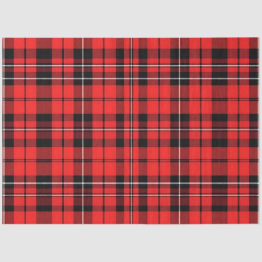 Traditioneel rood Plaid Tartan Populair Collectie Tissuepapier (Voorkant)