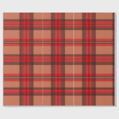 Traditioneel rood Plaid Tartan trendy Collectie Cadeaupapier (Vlak)