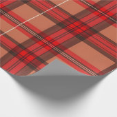 Traditioneel rood Plaid Tartan trendy Collectie Cadeaupapier (Hoek)