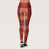 Traditioneel rood Plaid Tartan trendy Collectie Leggings (Achterkant)