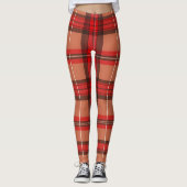 Traditioneel rood Plaid Tartan trendy Collectie Leggings (Voorkant)