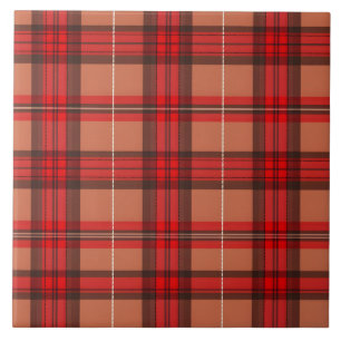 Traditioneel rood Plaid Tartan trendy Collectie Tegeltje