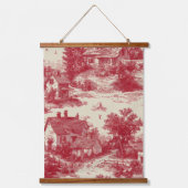 Traditioneel rood toile - Pastoraal & Architectura Hangend Wandkleed (Voorkant)