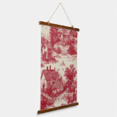 Traditioneel rood toile - Pastoraal & Architectura Hangend Wandkleed (Gebogen)