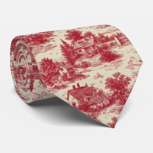 Traditioneel rood toile - Pastoraal & Architectura Stropdas