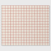 Traditioneel rood vintage kerstgrid geruit cadeaupapier (Vlak)