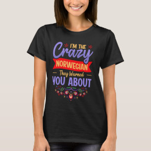 Traditioneel Rosemaling Noorwegen Ontwerp voor een T-shirt
