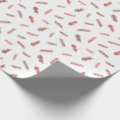 Traditioneel Rustiek Winterbos Rode Kerstmis Cadeaupapier (Hoek)