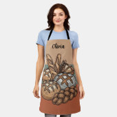 Traditioneel rustiek zuurdesembrood en Baguette Schort (Gedragen)