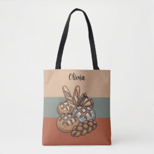 Traditioneel rustiek zuurdesembrood en Baguette Tote Bag