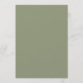Traditioneel Saliegroen 5 x 7 Tafelnummer Bruiloft (Achterkant)