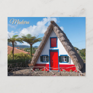 Traditioneel Santana-huis in Madeira, Portugal Briefkaart