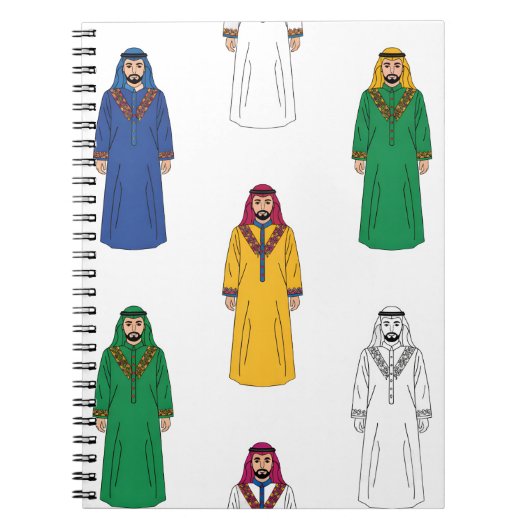 Traditioneel Saoedi-Arabisch Mannen Thobe Notitieboek (Voorkant)