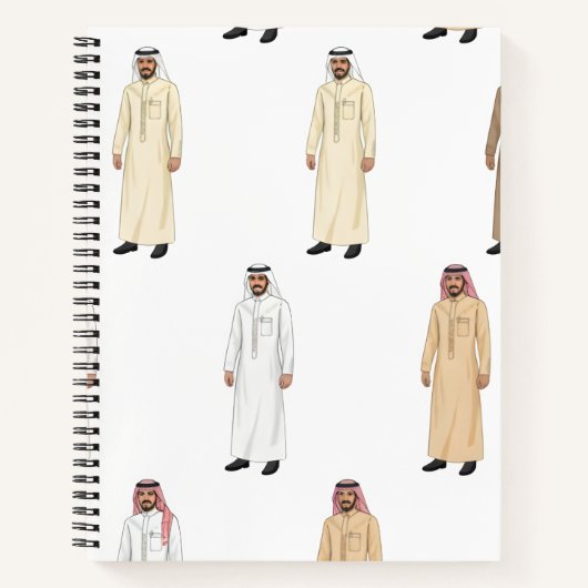 Traditioneel Saoedi-Arabisch mannengewand Notitieboek (Voorkant)