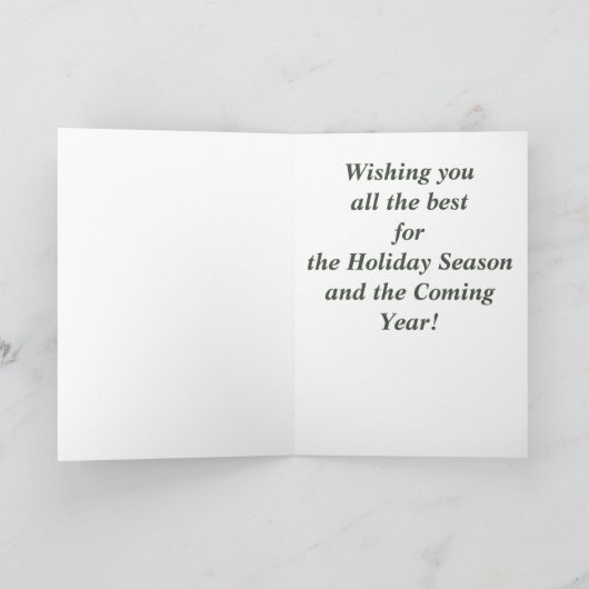 Traditioneel scharnierend feestdagen kaart (Binnen)