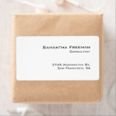 Traditioneel Schoon Eenvoudig Wit Minimalistisch Etiket (Insitu)