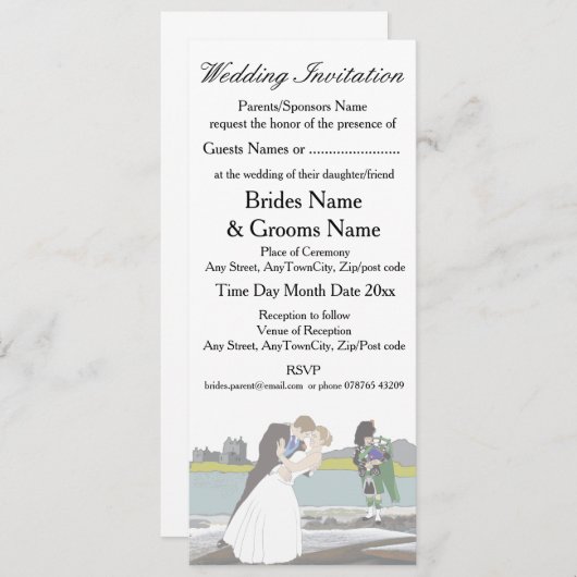 Traditioneel Schots en Keltisch Weddenschap Kaart (Voorkant / Achterkant)