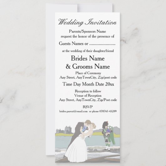 Traditioneel Schots en Keltisch Weddenschap Kaart (Voorkant)