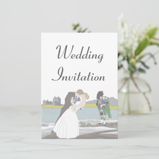 Traditioneel Schots en Keltisch Weddenschap Kaart (Staand voorkant)