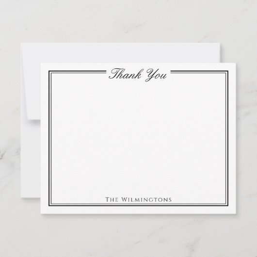 Traditioneel Schrift Zwart & Wit Bedankt (Voorkant)