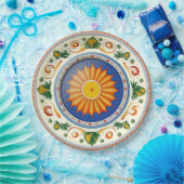 Traditioneel Siciliaans Italiaans keramisch ontwer Papieren Bordje (Feest)