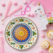 Traditioneel Siciliaans Italiaans keramisch ontwer Papieren Bordje (Feest)