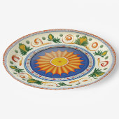Traditioneel Siciliaans Italiaans keramisch ontwer Papieren Bordje (Gekanteld)