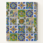 Traditioneel Siciliaans keramisch tegelpatroon Notitieboek (Achterkant)