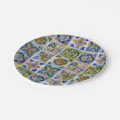 Traditioneel Siciliaans patroon van keramische Teg Papieren Bordje (Gekanteld)