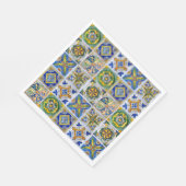 Traditioneel Siciliaans patroon van keramische Teg Servet (Hoek)